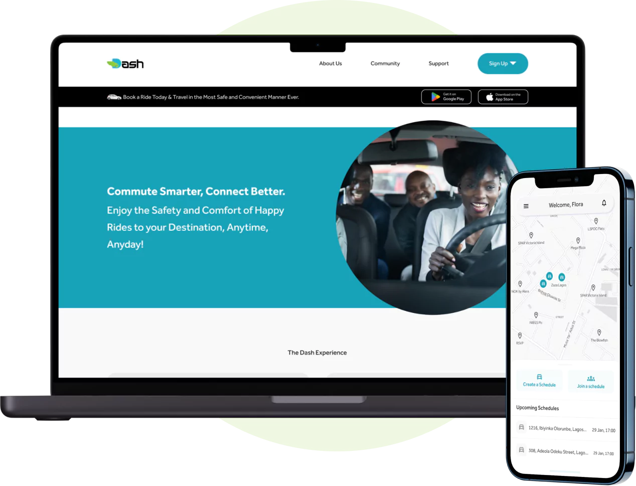 Homepage screen